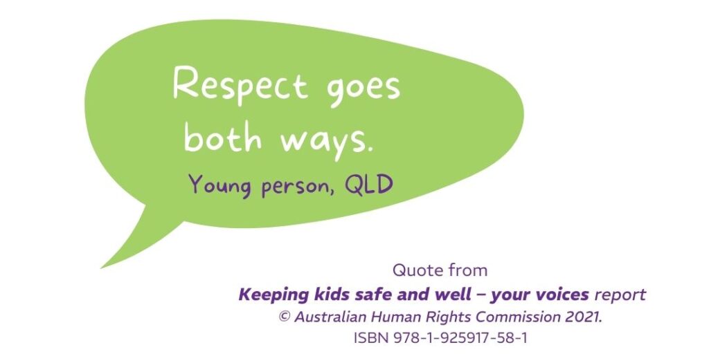 Respect goes both ways quote