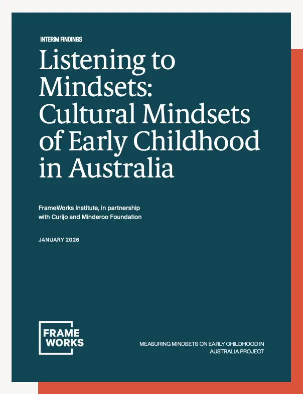 Cover of FrameWorks report Listening to Mindsets